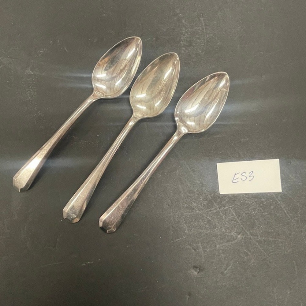 WM Rogers Mfg.‎ Co. Art Deco Set of 3 Teaspoons 1941 Priscilla Pattern ES3